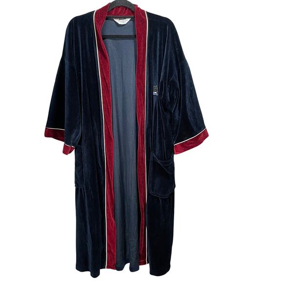 Vintage Christian Dior Monsieur Dark Velvet Robe One Size - Picture 1 of 8